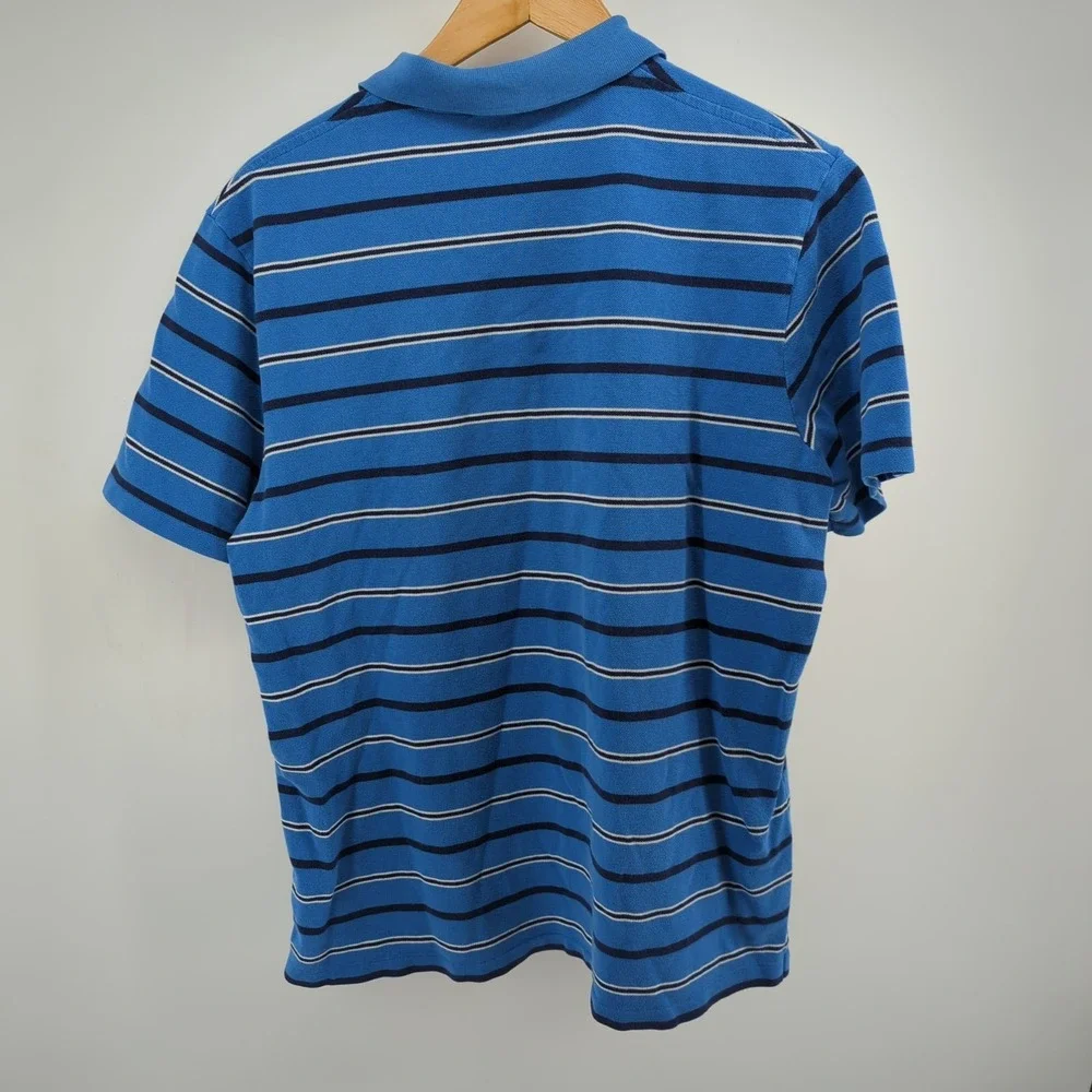 Ralph Lauren Rugby Polo‎ Shirt Men's XL Multicolor Stripe Pony Blue White Preppy